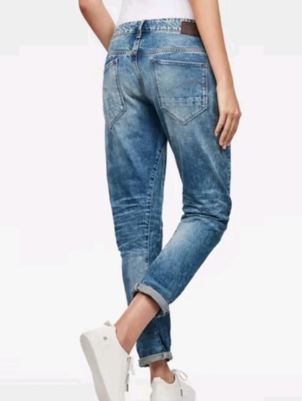 G-Star Raw Arc 3D Low Boyfriend WMN Tapeted Leg Blue Washed Jeans Size W33-L32 - Picture 2 of 13
